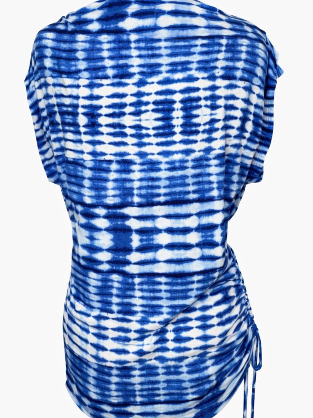 Ruby Rd. Blue & White Ruched Side Top – Size Small - Picture 2 of 12
